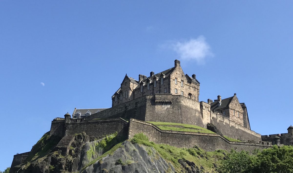 Edinburgh Castle and Moon